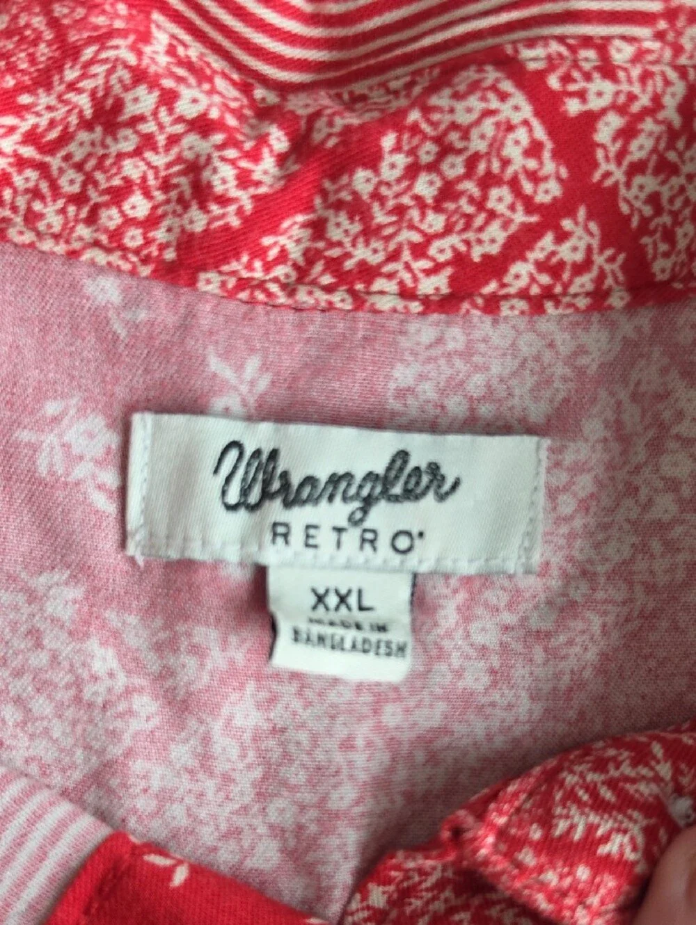 WRANGLER RETRO | Pearl Snap Western Bandana‎ Patchwork Sleeveless Top | XXL